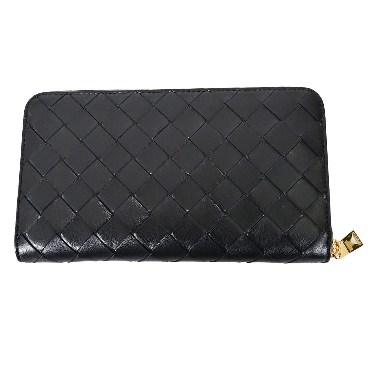 ボッテガ ヴェネタ BOTTEGA VENETA ラウンドファスナー長財布 608053 8425 ブラック レディース