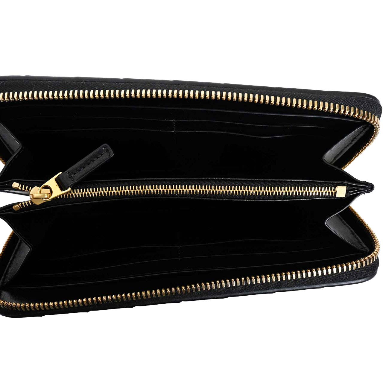 ボッテガ ヴェネタ BOTTEGA VENETA ラウンドファスナー長財布 608053 8425 ブラック レディース
