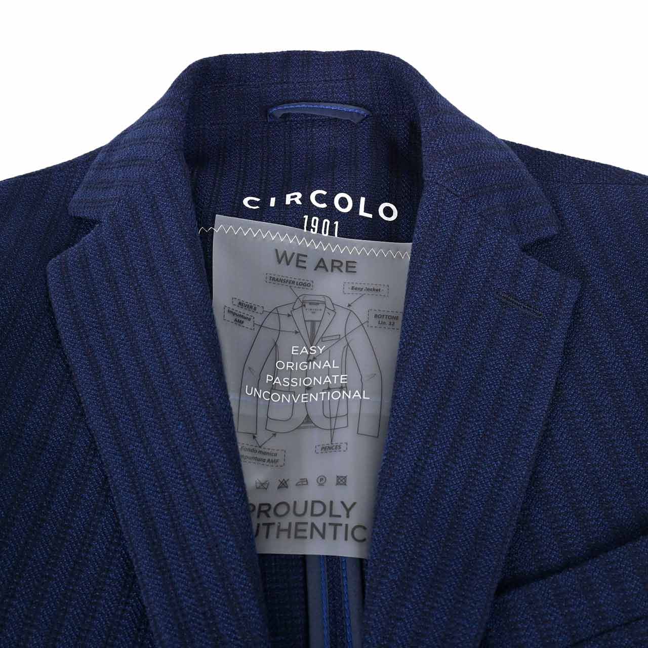 【期間限定SALE】 チルコロ CIRCOLO 1901 ジャケット CN4132 001 ネイビー メンズ 【ラスト1点 46サイズ】
