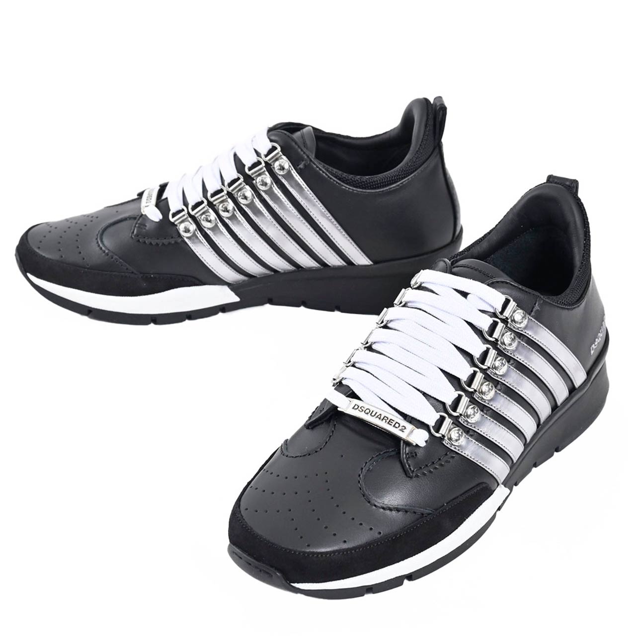 【期間限定SALE】 ディースクエアード DSQUARED2 スニーカー SNM0300 01507225 Legendary Sneaker M1361 ブラック 2024年春夏新作 2024SS メンズ