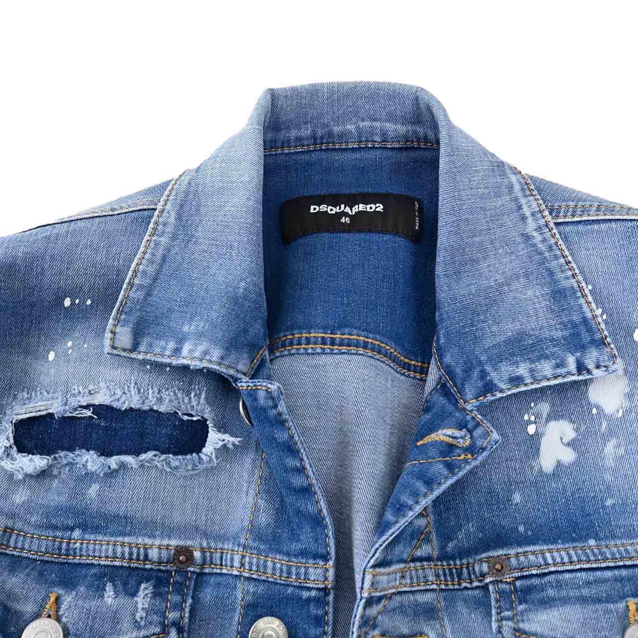 【期間限定SALE】 ディースクエアード DSQUARED2 デニムジャケット S74AM1463 S30789 Dan Jean Jacket 470 ブルー 2024年春夏新作 2024SS メンズ