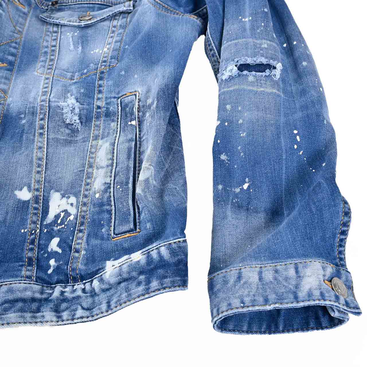 【期間限定SALE】 ディースクエアード DSQUARED2 デニムジャケット S74AM1463 S30789 Dan Jean Jacket 470 ブルー 2024年春夏新作 2024SS メンズ
