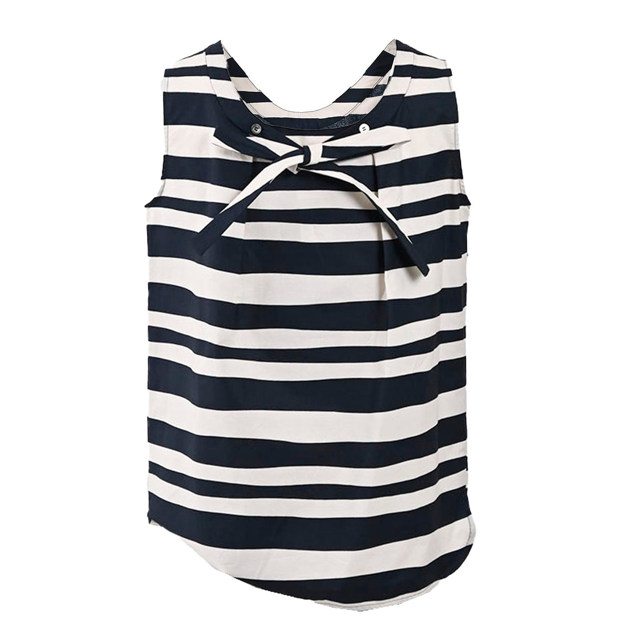 エス マックスマーラ S MAX MARA ノースリーブブラウス HAWAY 24191610236 001 ネイビー 2024年春夏新作 2024SS レディース 【ラスト1点 42サイズ】 【再入荷なし 在庫限り】