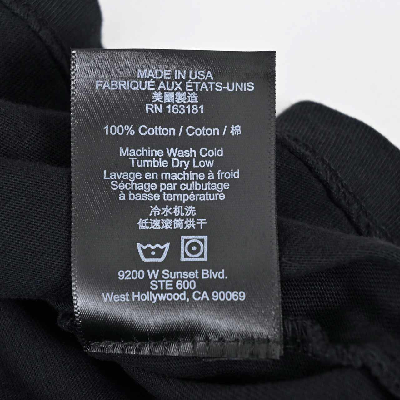 ルード RHUDE Tシャツ RHSS24TT1001 2610 0610 ブラック メンズ 【ラスト1点 XLサイズ】