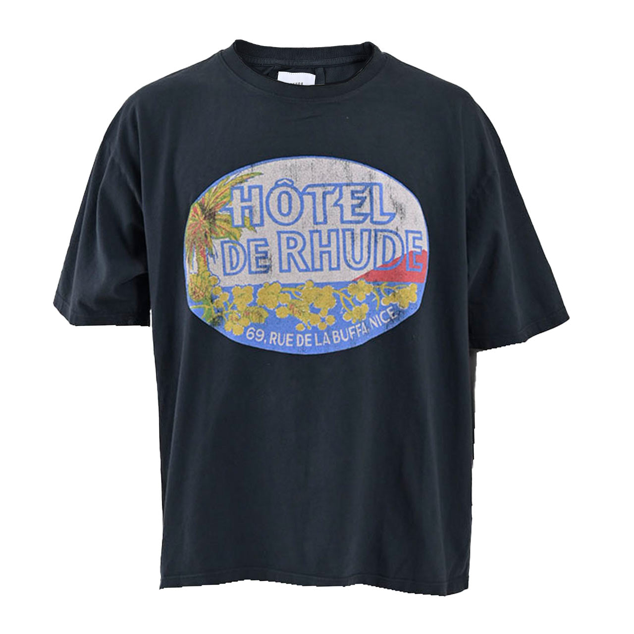【16%OFF】 ルード RHUDE Tシャツ RHPS24TT0301 2610 0610 ブラック メンズ 【ラスト1点 XLサイズ】