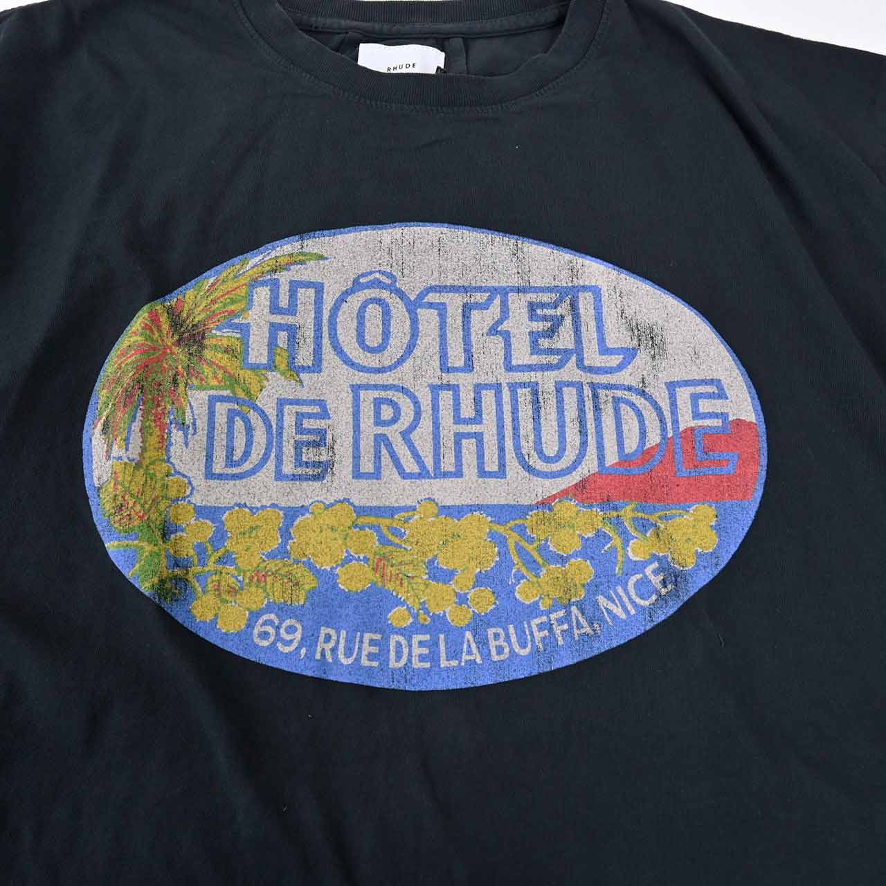 【16%OFF】 ルード RHUDE Tシャツ RHPS24TT0301 2610 0610 ブラック メンズ 【ラスト1点 XLサイズ】