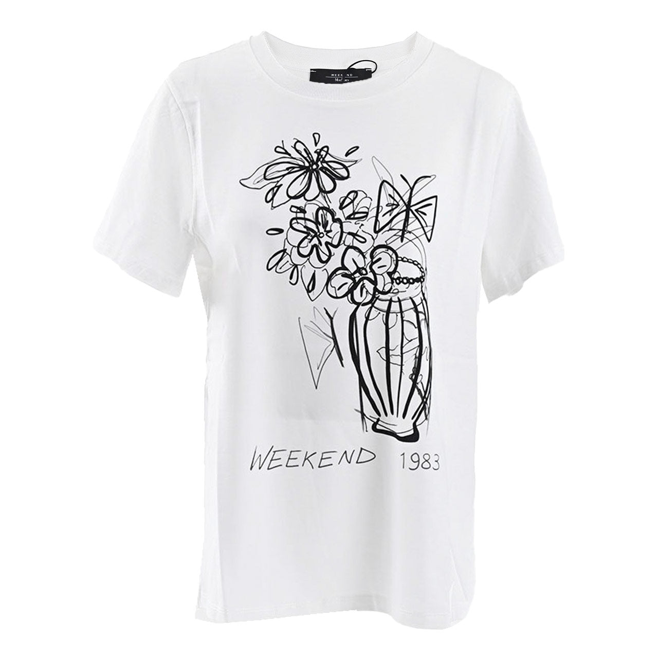 【SALE】 ウィークエンド マックスマーラ WEEKEND MAXMARA Tシャツ NERVI 59710516 004 ホワイト 2024年春夏新作 2024SS レディース 【再入荷なし 在庫限り】
