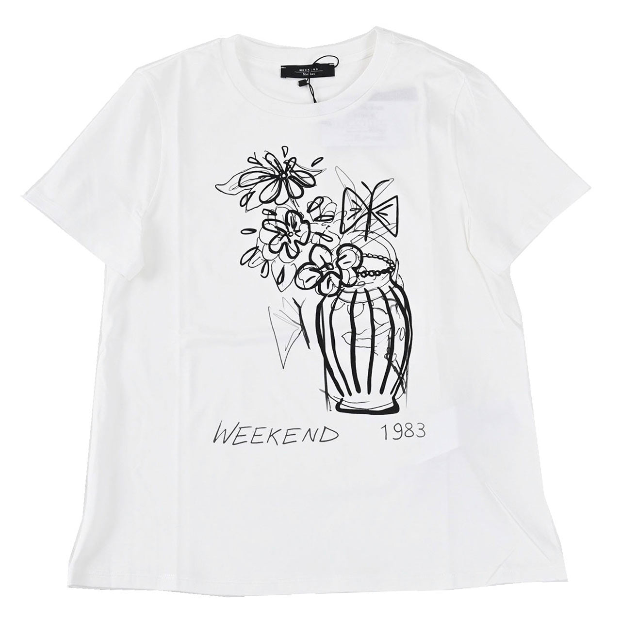 【SALE】 ウィークエンド マックスマーラ WEEKEND MAXMARA Tシャツ NERVI 59710516 004 ホワイト 2024年春夏新作 2024SS レディース 【再入荷なし 在庫限り】