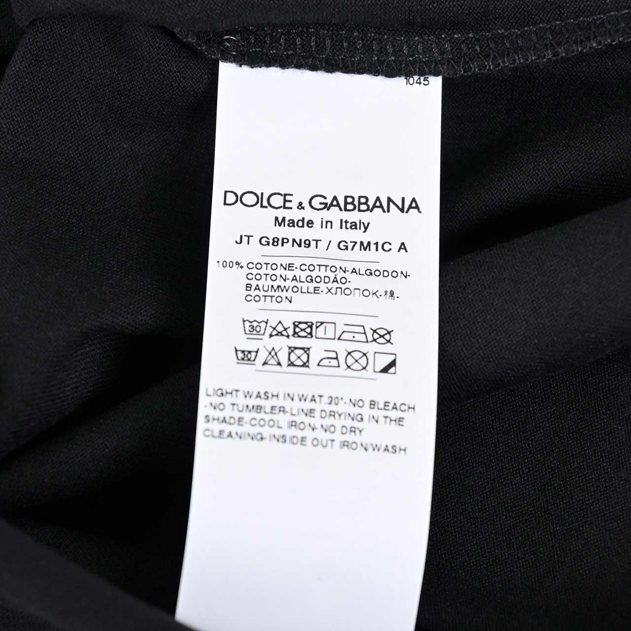 【期間限定SALE】 ドルチェ&ガッバーナ DOLCE&GABBANA Tシャツ G8PN9T G7M1CN0000 ブラック 2024年春夏新作 2024SS メンズ
