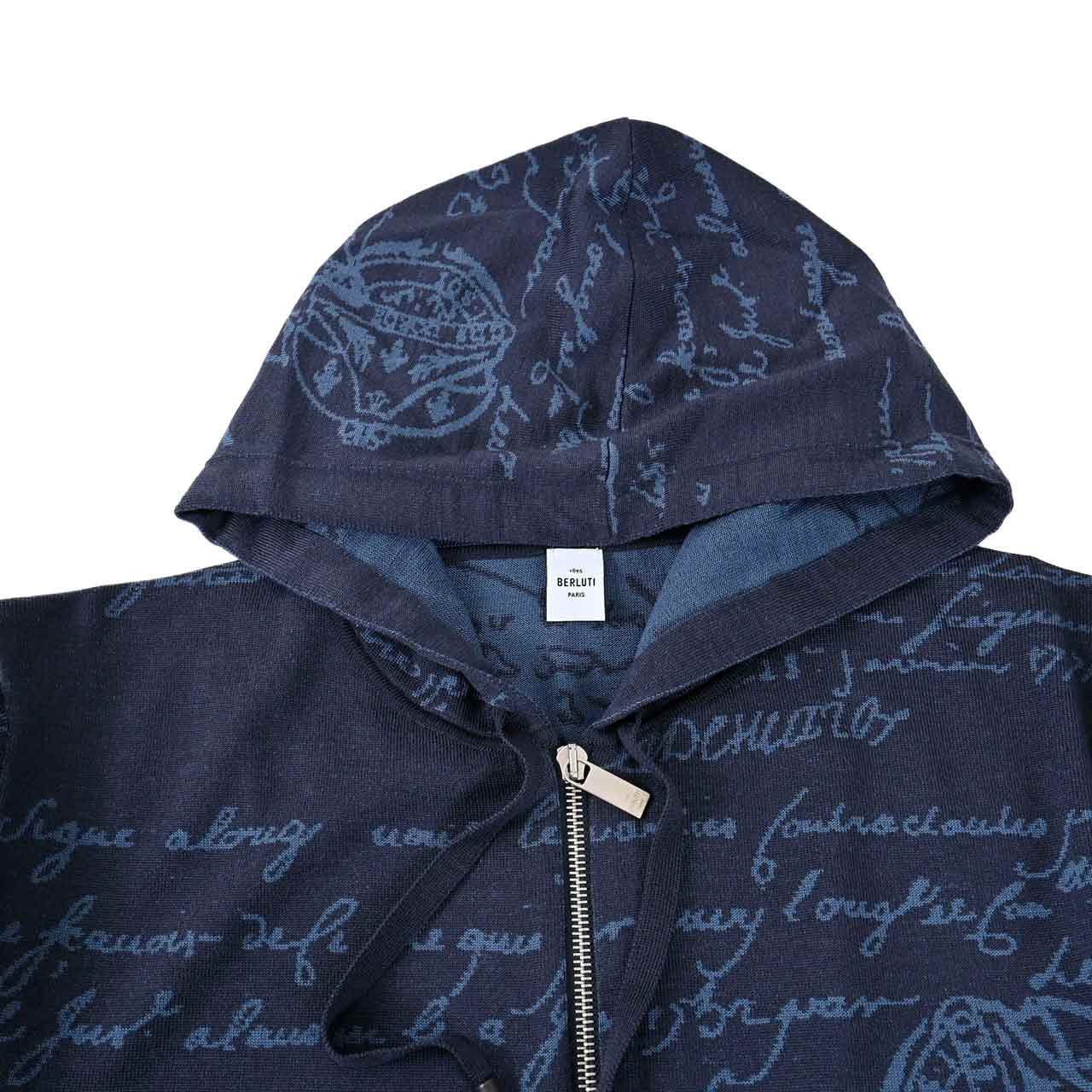 ベルルッティ BERLUTI ジップアップパーカー YWBG 47N KNITWEA R27KZL01 001 47N ネイビー メンズ 2024年秋冬新作 2024AW ギフト プレゼント