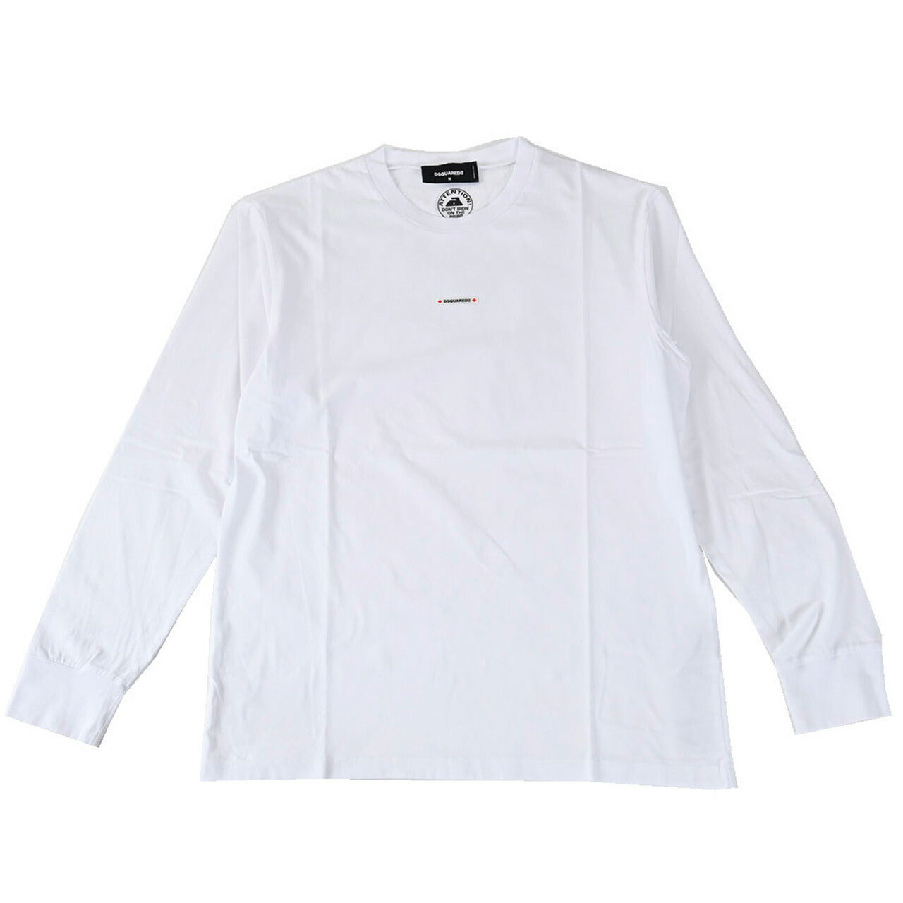 【期間限定SALE】 ディースクエアード DSQUARED2 クルーネック長袖Tシャツ S74GD1354 D20S020 Regular Fit Tee 100 ホワイト メンズ 2024年秋冬新作 2024AW