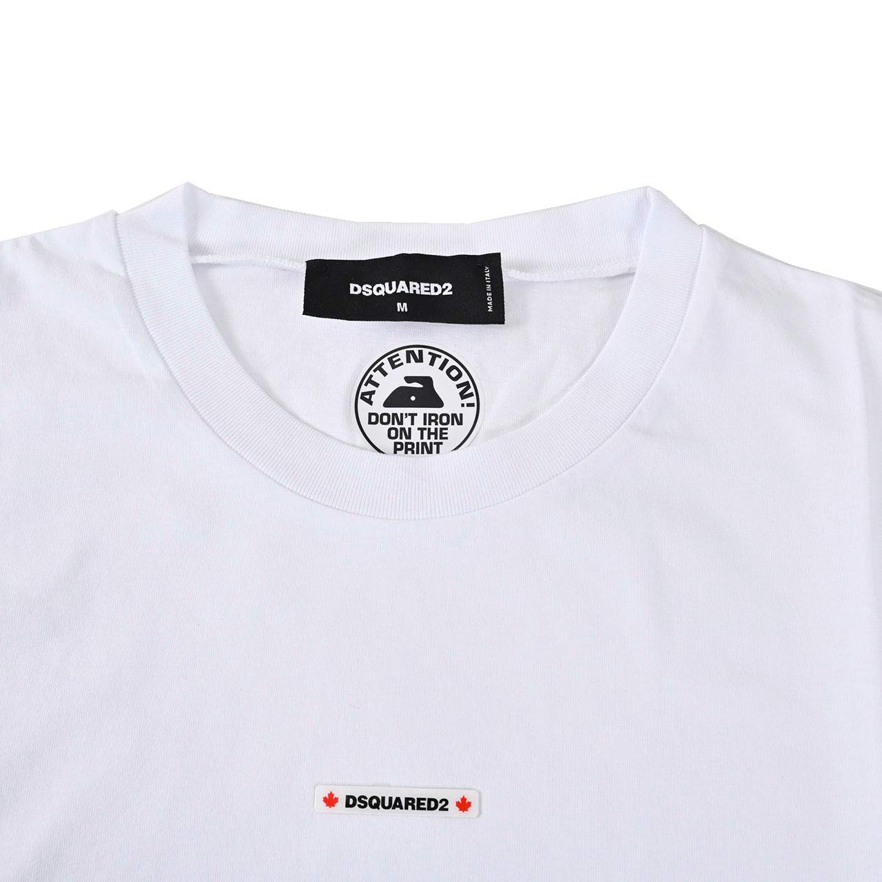 【期間限定SALE】 ディースクエアード DSQUARED2 クルーネック長袖Tシャツ S74GD1354 D20S020 Regular Fit Tee 100 ホワイト メンズ 2024年秋冬新作 2024AW