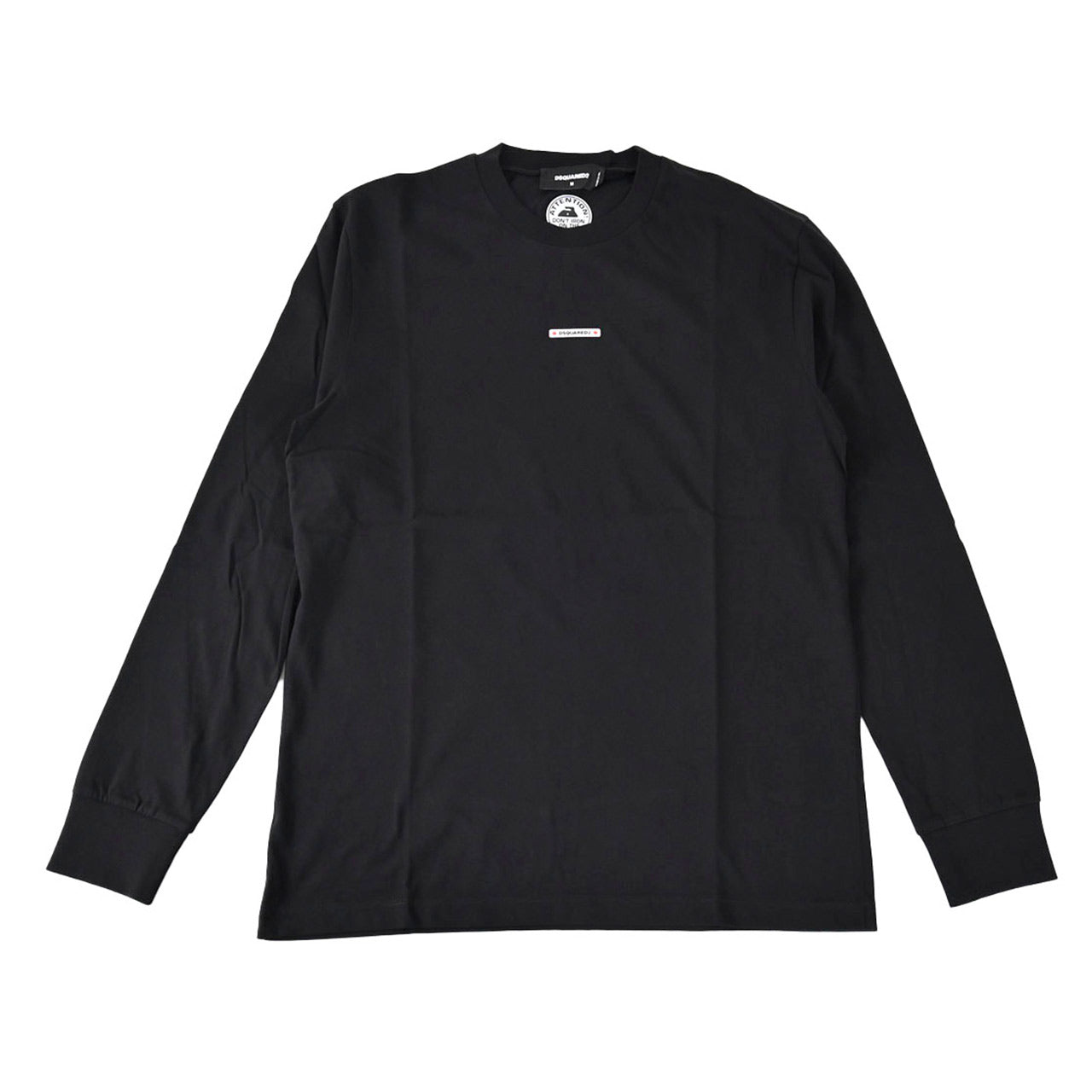 【期間限定SALE】 ディースクエアード DSQUARED2 クルーネック長袖Tシャツ S74GD1354 D20S020 Regular Fit Tee 900 ブラック メンズ 2024年秋冬新作 2024AW