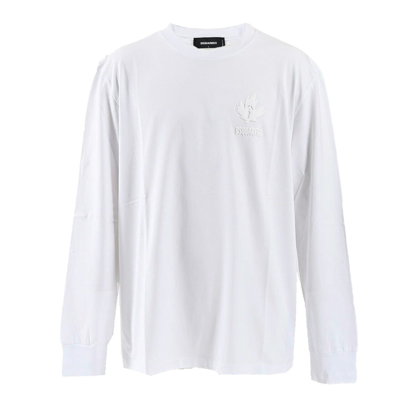 【期間限定SALE】 ディースクエアード DSQUARED2 クルーネック長袖Tシャツ S74GD1356 D20S020 Regular Fit Tee 100 ホワイト 2024AW メンズ
