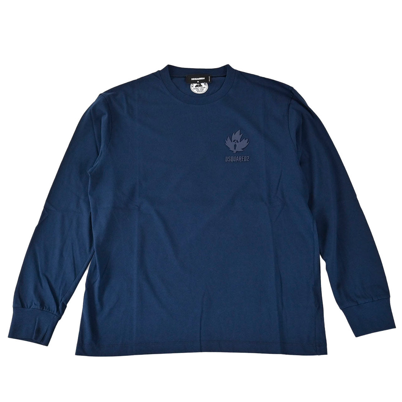 ディースクエアード DSQUARED2 クルーネック長袖Tシャツ S74GD1356 D20S020 Regular Fit Tee 478 ネイビー 2024AW 2024年秋冬新作 メンズ 【プライスダウン】