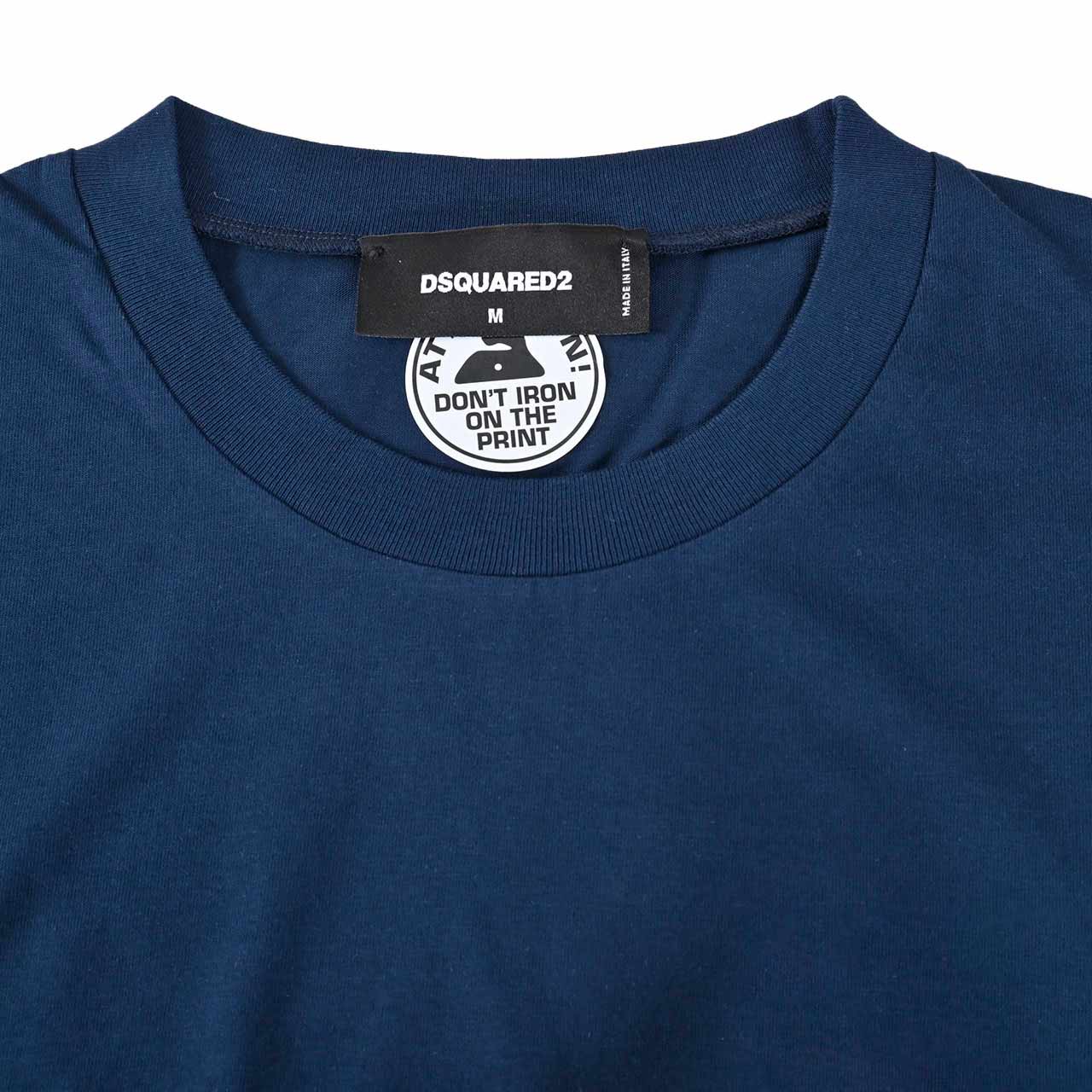 ディースクエアード DSQUARED2 クルーネック長袖Tシャツ S74GD1356 D20S020 Regular Fit Tee 478 ネイビー 2024AW 2024年秋冬新作 メンズ 【プライスダウン】