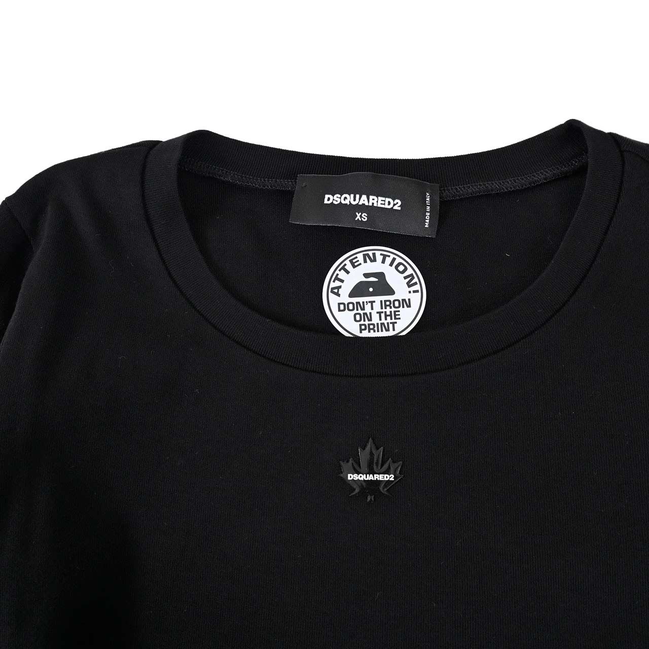 ディースクエアード DSQUARED2 クルーネック長袖Tシャツ S75GD0428 S23S010 Mini Fit Tee 900 ブラック 2024AW 2024年秋冬新作 レディース 【プライスダウン】