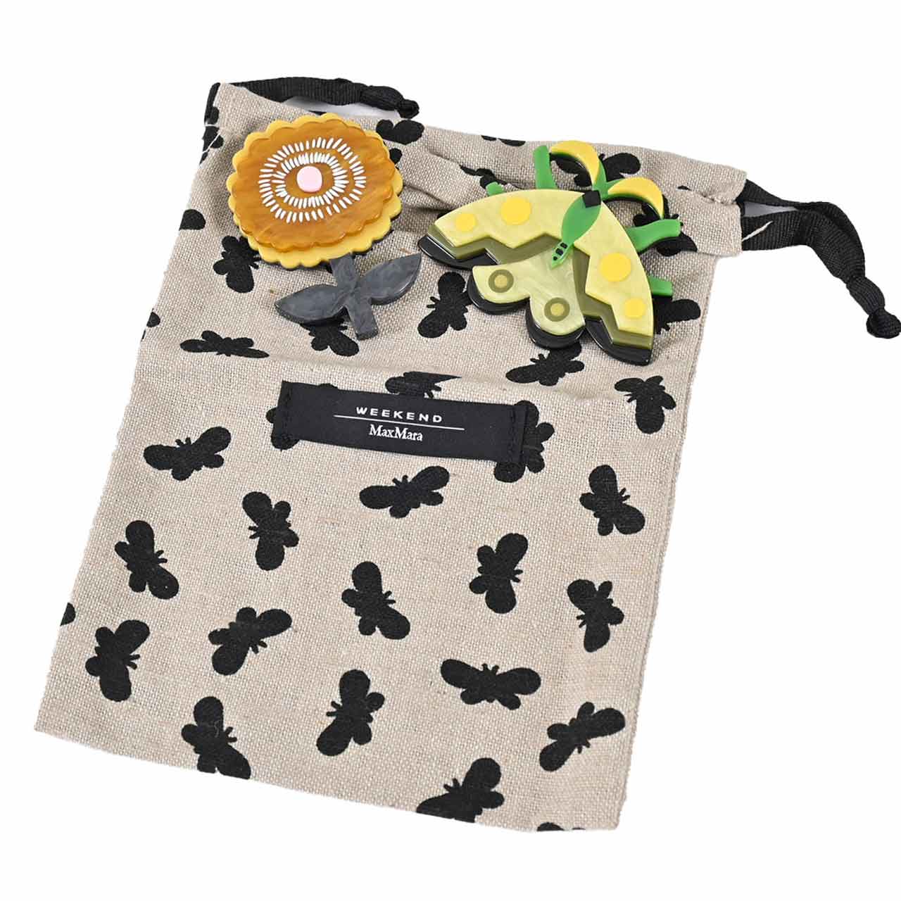 【SALE】 ウィークエンド マックスマーラ WEEKEND MAXMARA ブローチ TALLERO 57561546 006 イエロー 2024AW レディース 【再入荷なし 在庫限り】