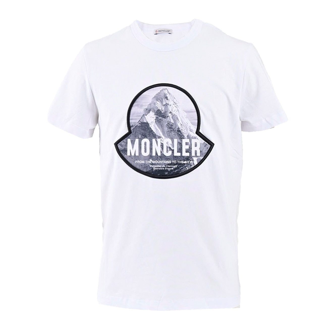 【57%OFF】 モンクレール MONCLER クルーネック半袖Tシャツ 8C7A810 8390T 001 001 ホワイト メンズ