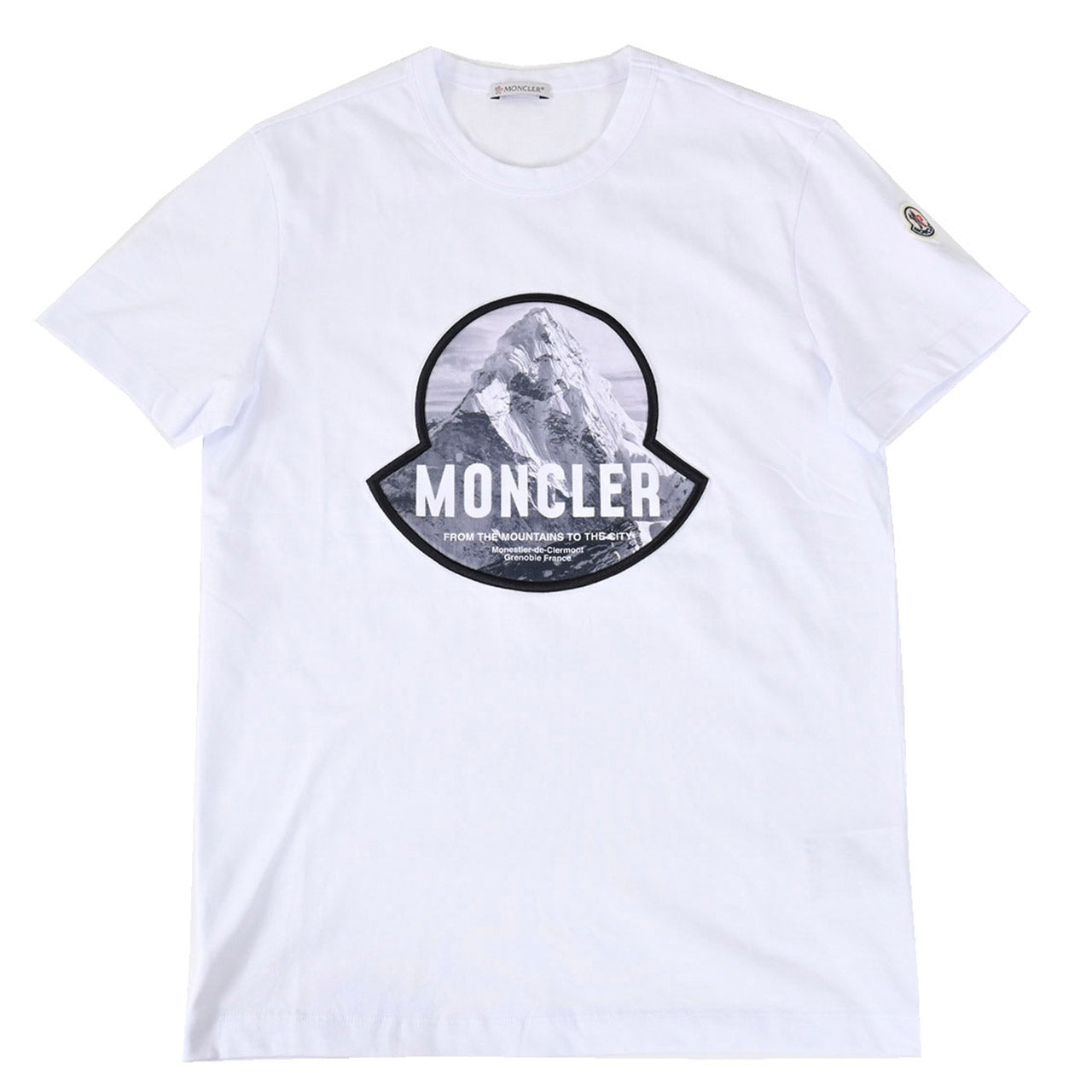 【57%OFF】 モンクレール MONCLER クルーネック半袖Tシャツ 8C7A810 8390T 001 001 ホワイト メンズ