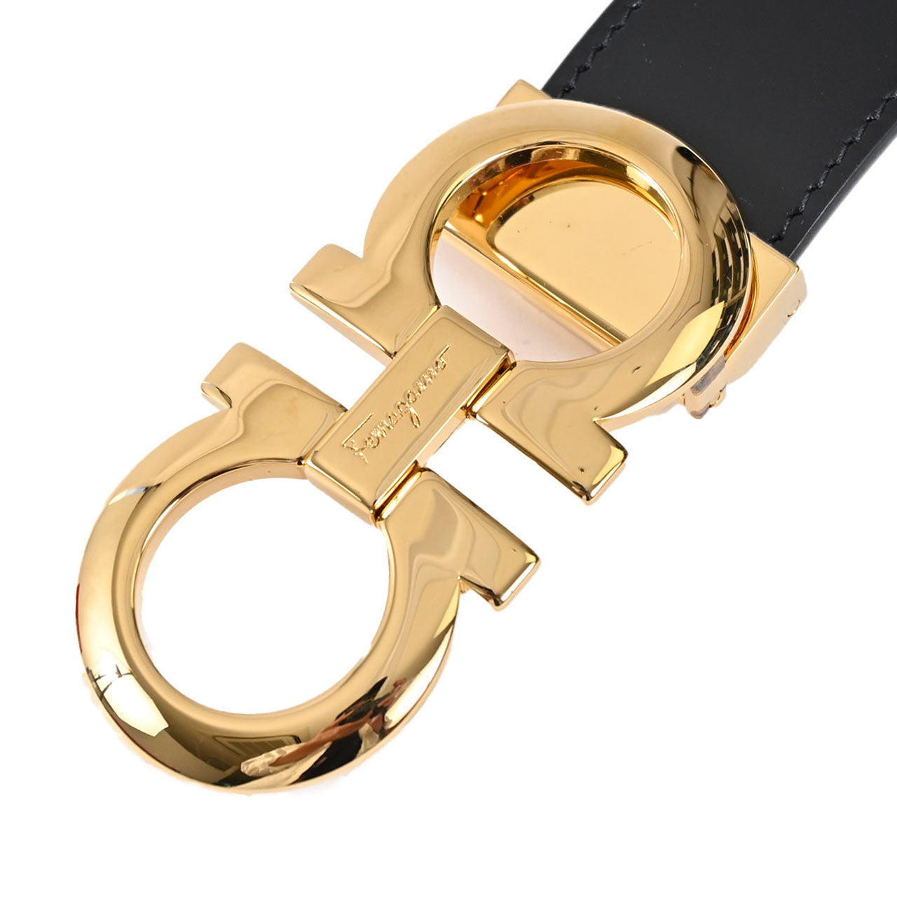 サルヴァトーレ フェラガモ Salvatore Ferragamo ベルト 675542 - GOLD ブラック 2024AW メンズ 新生活応援 ギフト プレゼント 【プライスダウン】