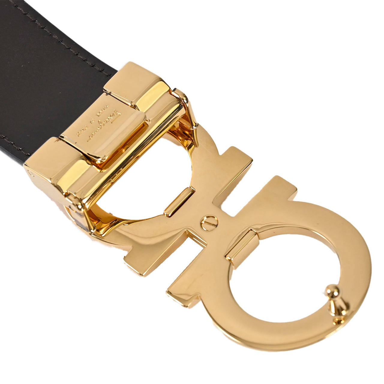 サルヴァトーレ フェラガモ Salvatore Ferragamo ベルト 675542 - GOLD ブラック 2024AW メンズ 新生活応援 ギフト プレゼント 【プライスダウン】