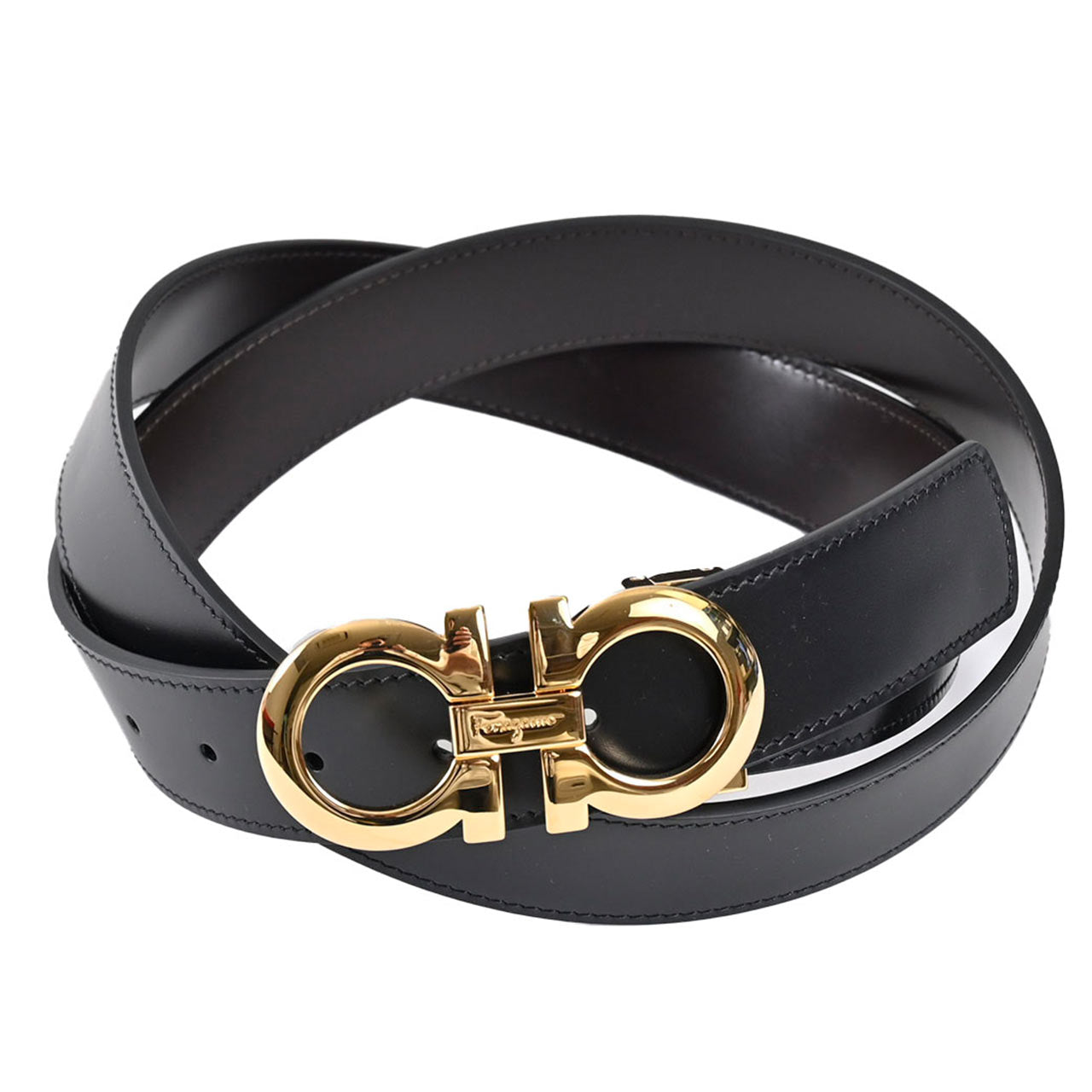 サルヴァトーレ フェラガモ Salvatore Ferragamo ベルト 675542 - GOLD ブラック 2024AW メンズ 新生活応援 ギフト プレゼント 【プライスダウン】