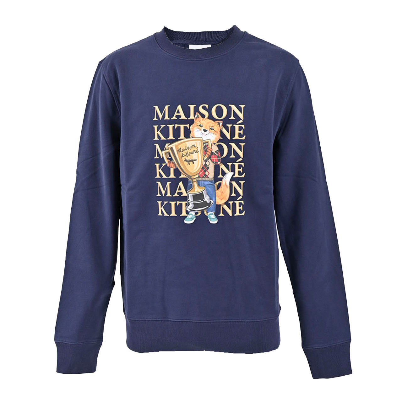 【期間限定SALE】 メゾン キツネ MAISON KITSUNE トレーナー LM00311KM0001 P480 ネイビー メンズ
