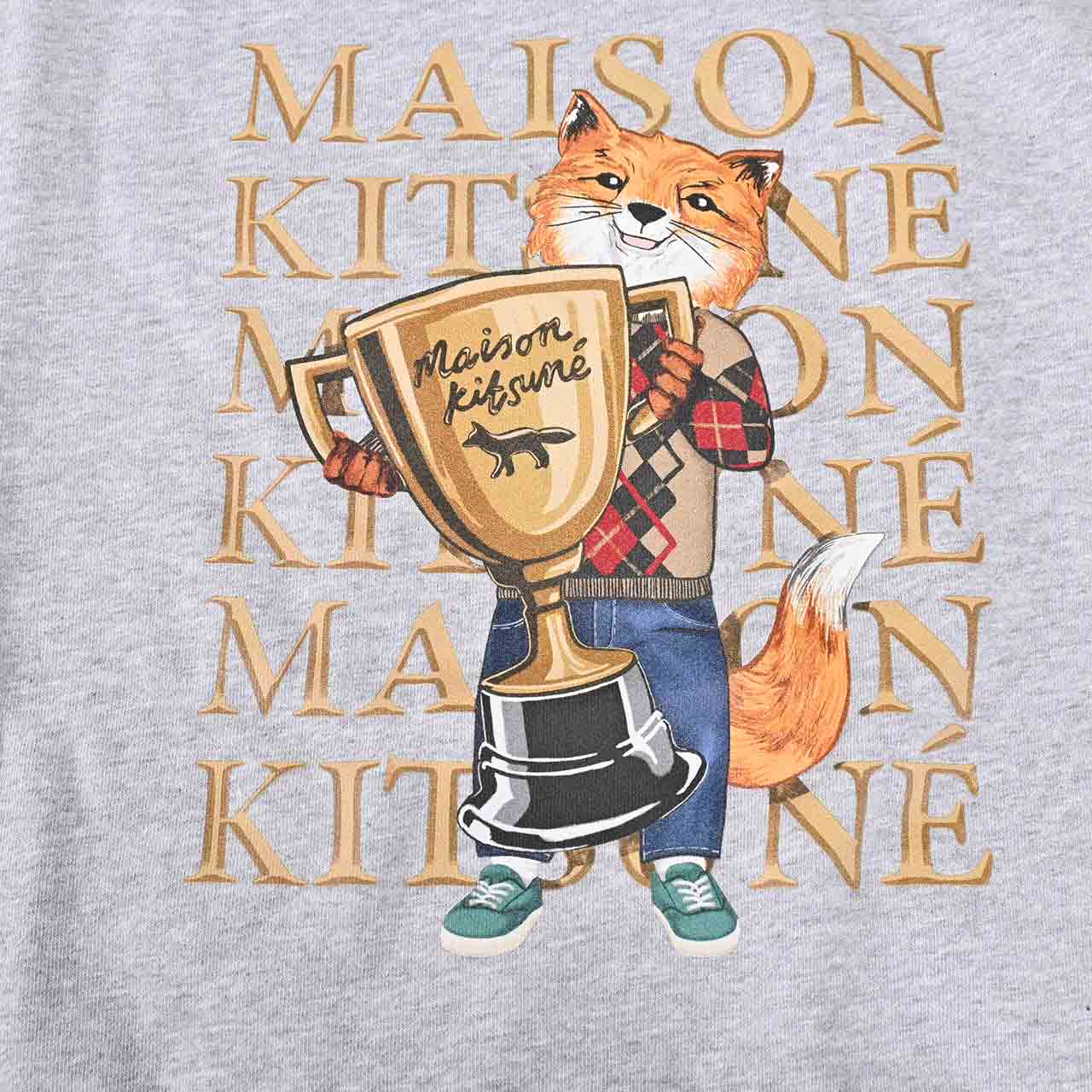 【期間限定SALE】 メゾン キツネ MAISON KITSUNE トレーナー LM00311KM0001 H150 グレー メンズ