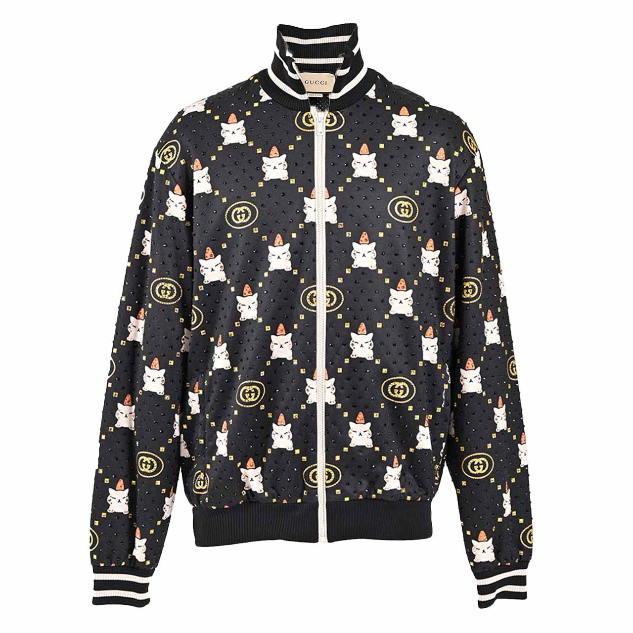 グッチ GUCCI ブルゾン 736094 XJFCQ 1043 ブラック メンズ 【ラスト1点 Sサイズ】 【プライスダウン】