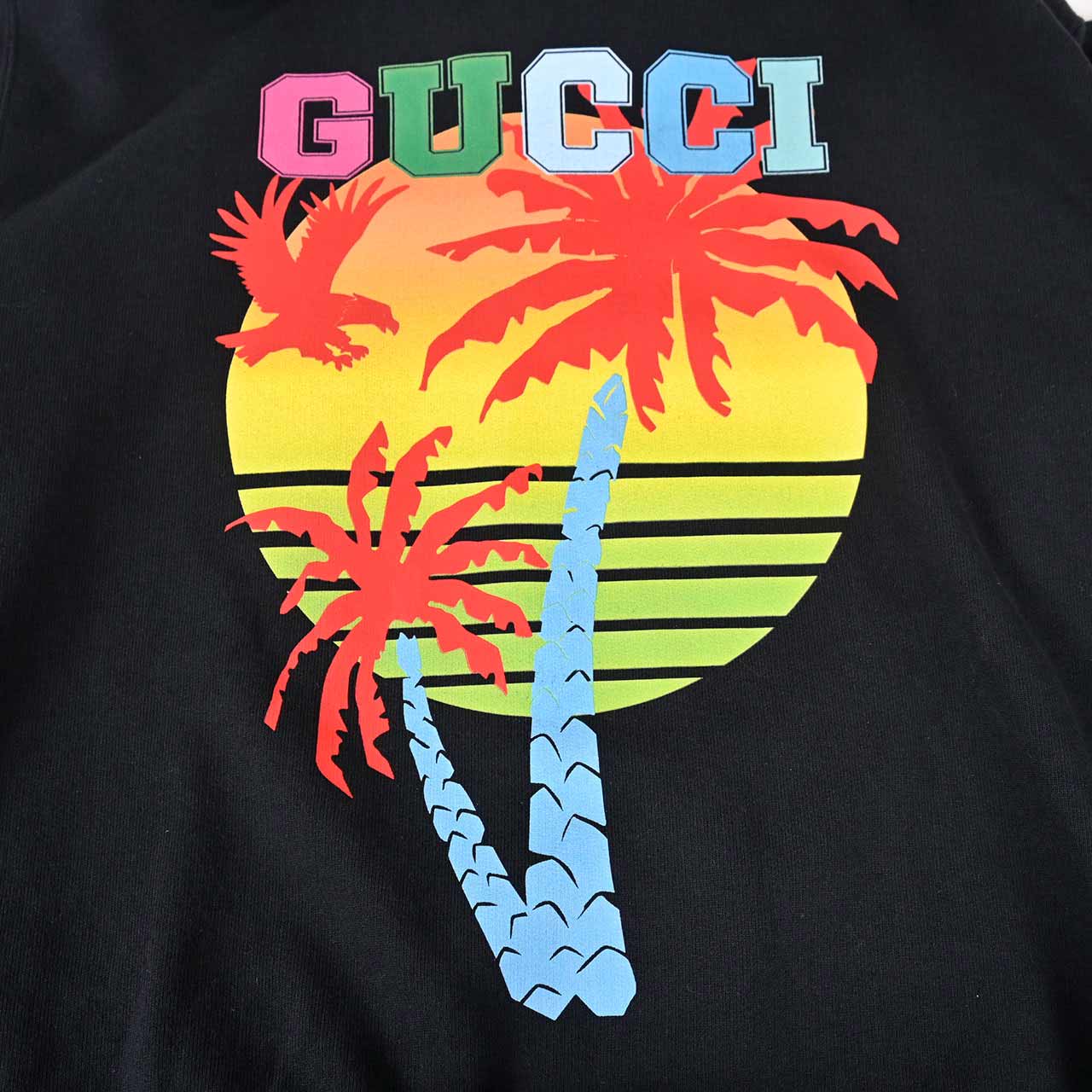 グッチ GUCCI パーカー 700117 XJEOT 1082 ブラック メンズ 【ラスト1点 Sサイズ】 【プライスダウン】