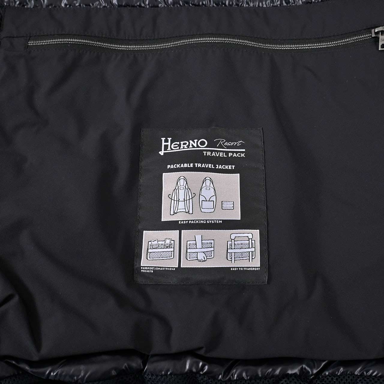 【期間限定SALE】 ヘルノ HERNO フード付きブルゾン GI00042UR 9300 ブラック 2024AW メンズ