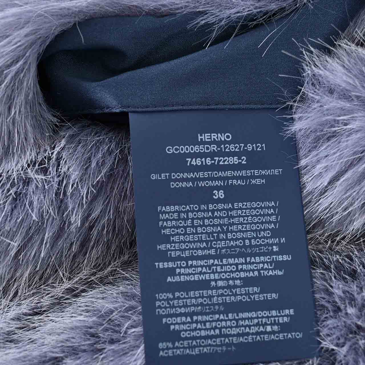 【期間限定SALE】 ヘルノ HERNO ベスト GC00065DR 9121 ブルー 2024AW 2024年秋冬新作 レディース 【ラスト1点 40サイズ】