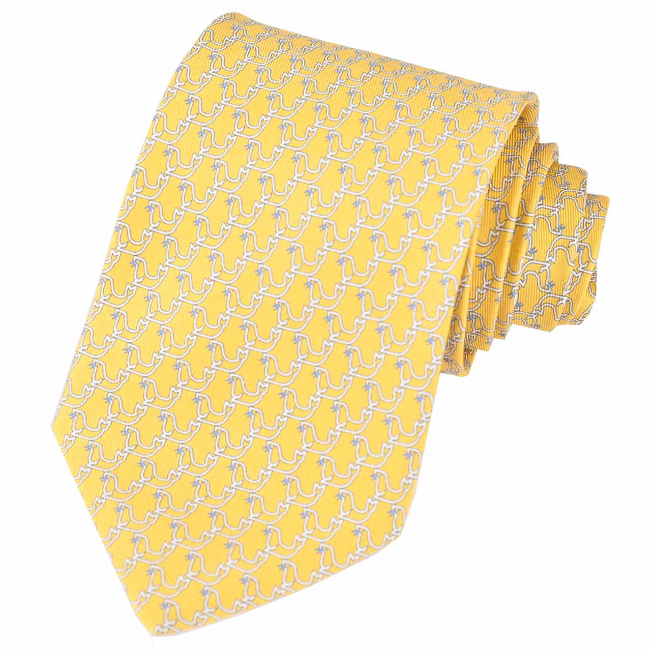 【期間限定SALE】 サルヴァトーレ フェラガモ Salvatore Ferragamo ネクタイ 350437 007 イエロー メンズ 新生活応援 ギフト プレゼント