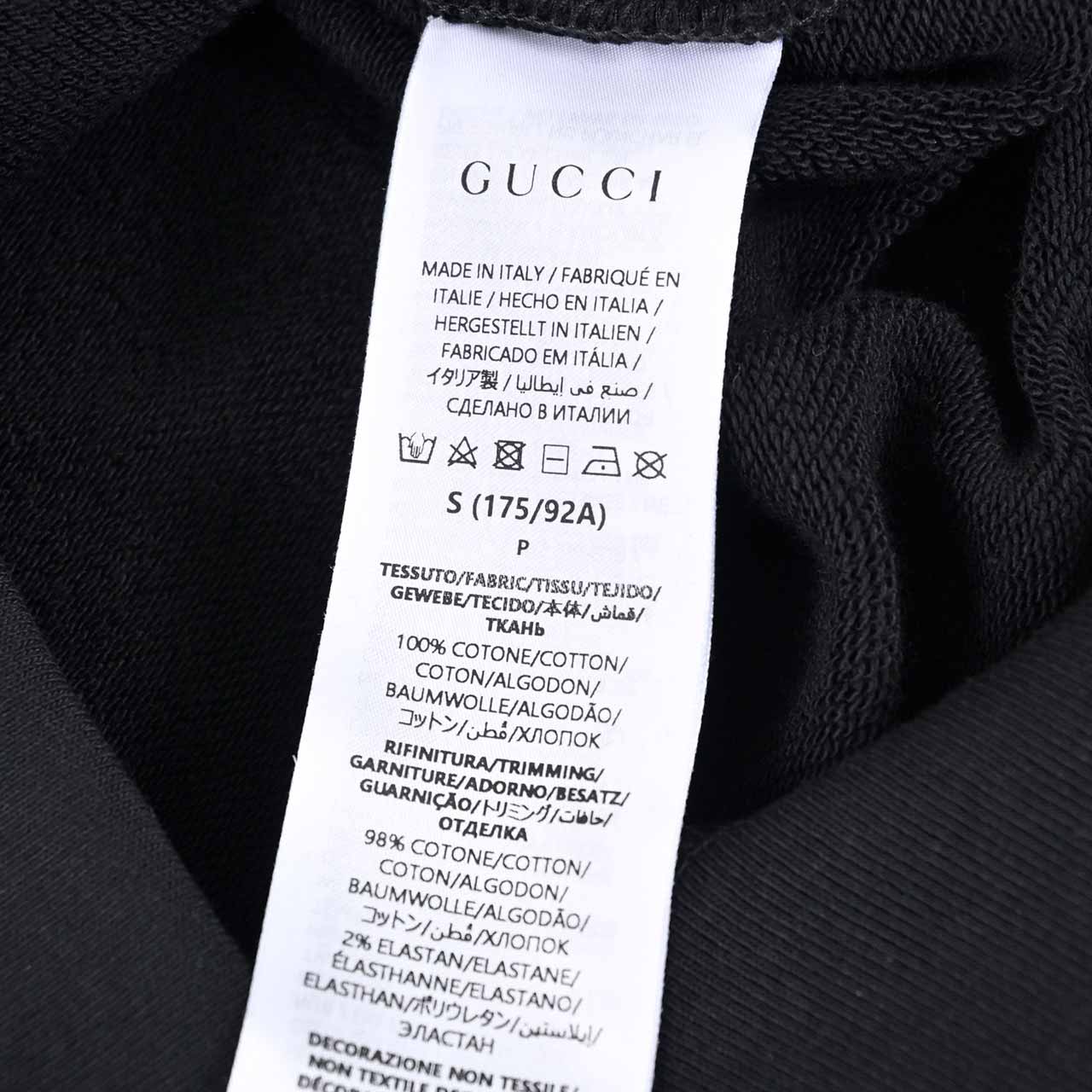 グッチ GUCCI トレーナー 784413 XJGQC 1043 ブラック 2024AW 2024年秋冬新作 メンズ 【ラスト1点 Sサイズ】