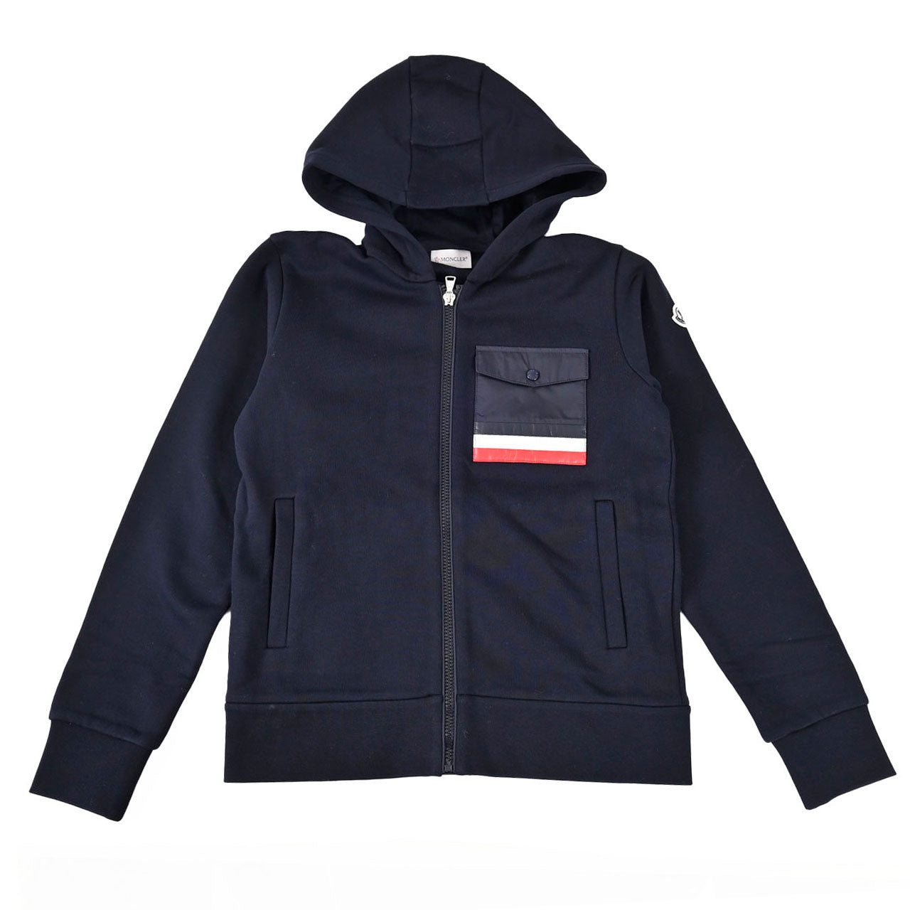 モンクレール MONCLER ジップアップパーカー 8G000 31 778 ネイビー 2024AW レディース 【ラスト1点 14Aサイズ】 【プライスダウン】