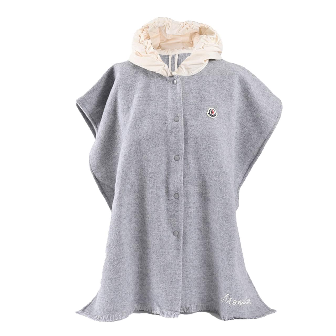 モンクレール MONCLER ケープ 3G000 01 90L グレー 2024AW レディース 【プライスダウン】