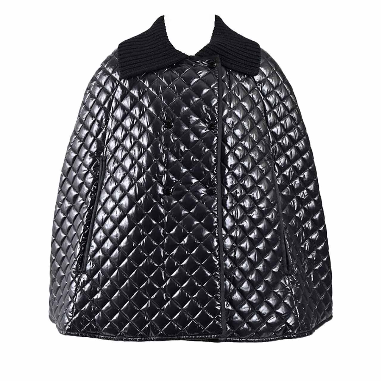 モンクレール MONCLER ケープ 3G000 21 999 ブラック 2024AW レディース 【ラスト1点 1サイズ】