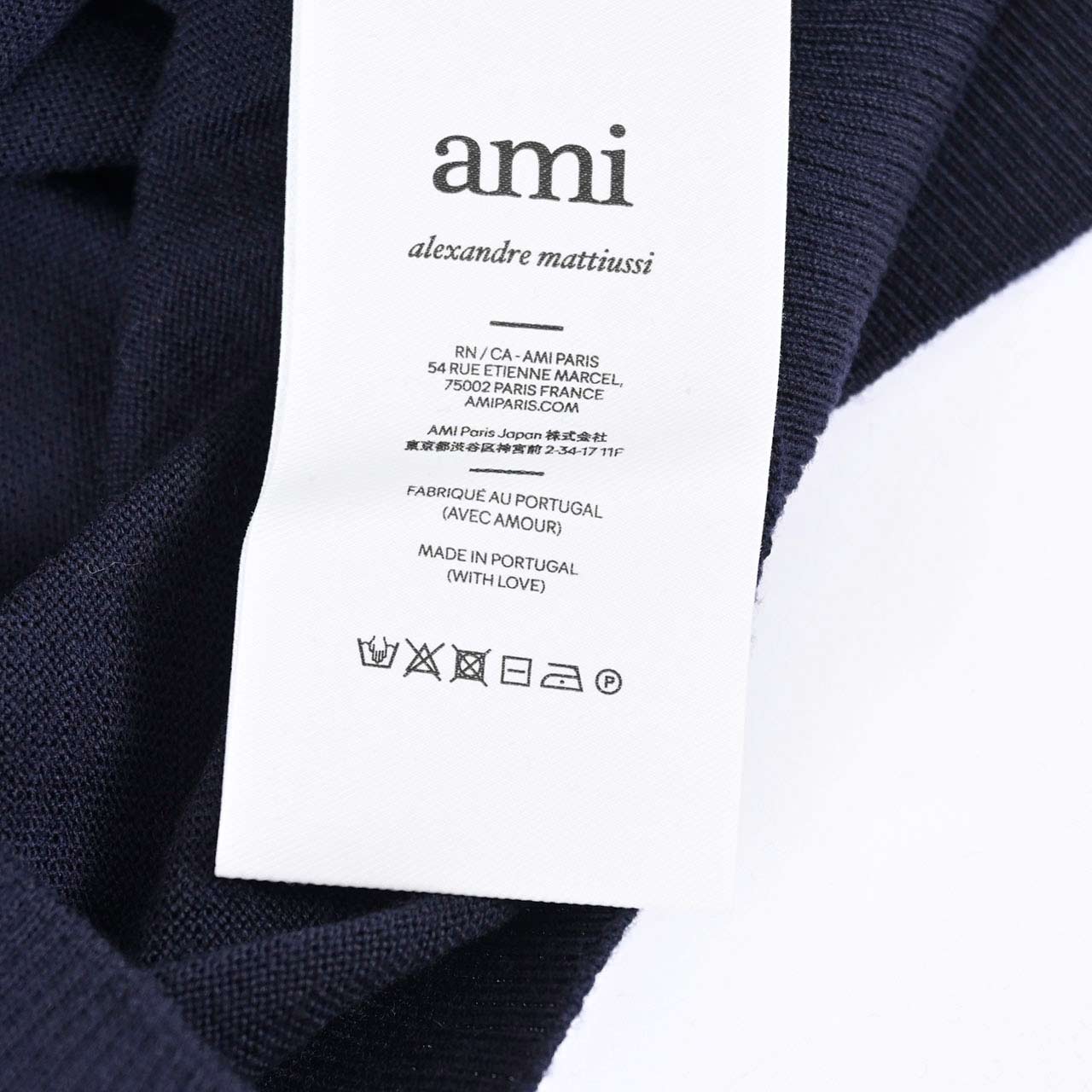 【期間限定SALE】 アミ AMI ハイネックセーター HKS411 KN0025 430 ネイビー メンズ 【ラスト1点 Lサイズ】