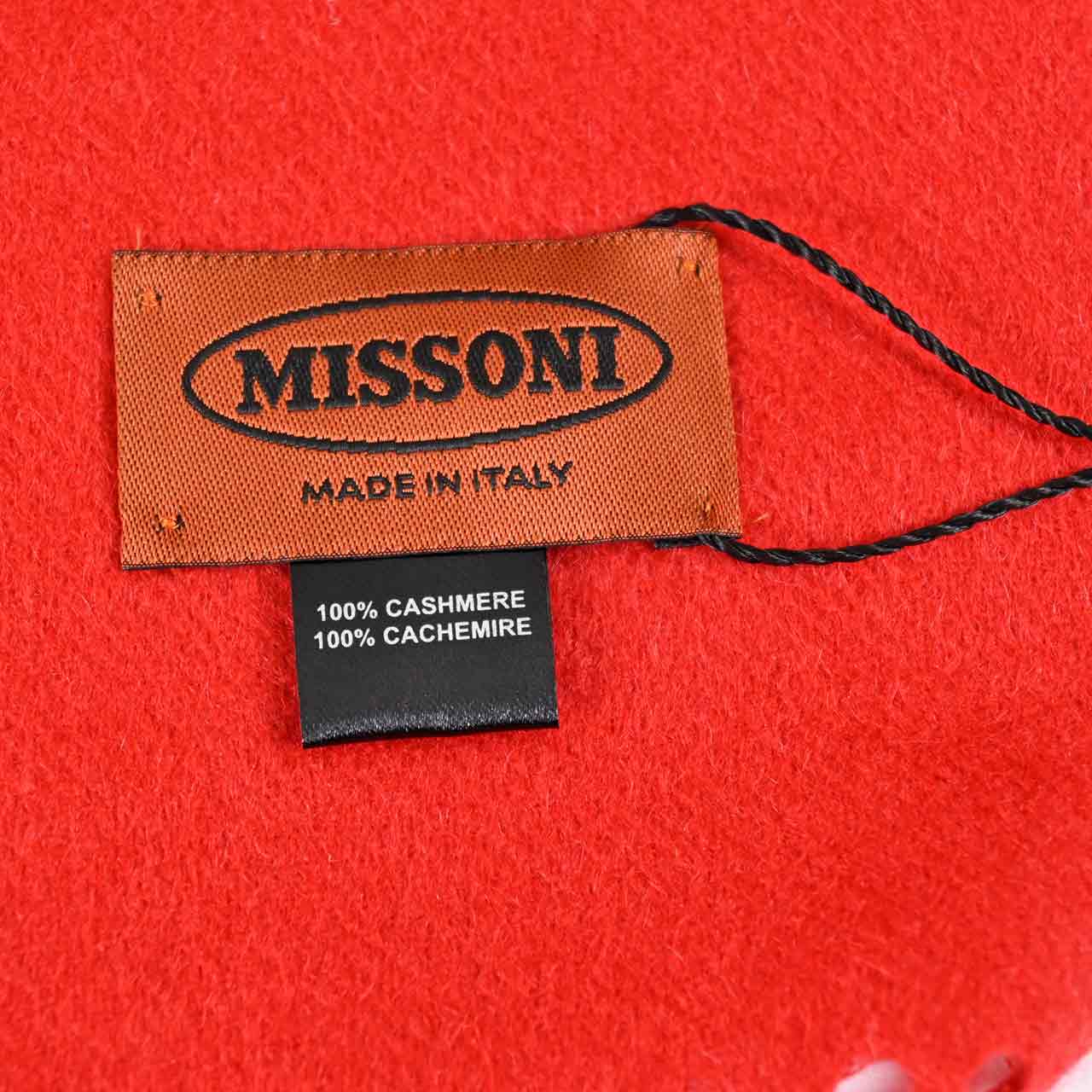【期間限定SALE】 ミッソーニ MISSONI マフラー Cashmere100% Plain Muffler 6345 3 レッド メンズ レディース 【ラスト1点】 新生活応援 ギフト プレゼント