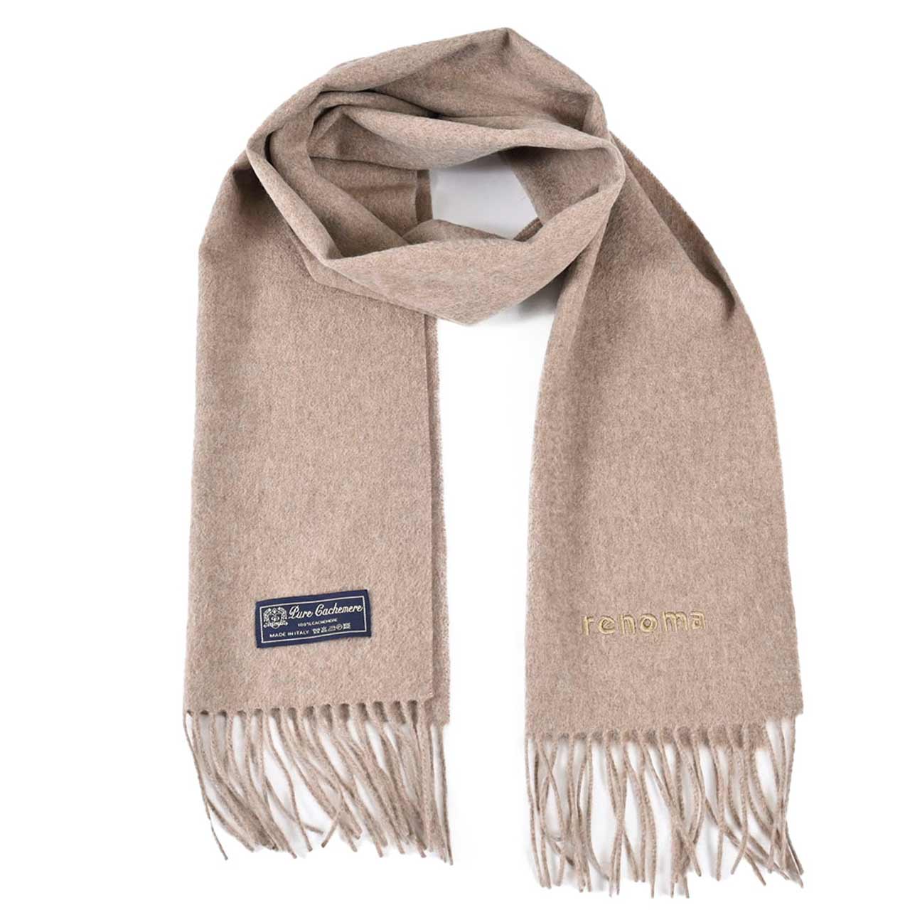 レノマ RENOMA カシミヤ マフラー R9912 PLAIN CASHMERE RMI ブラウン メンズ レディース カシミヤ100% 新生活応援 ギフト プレゼント 【プライスダウン】