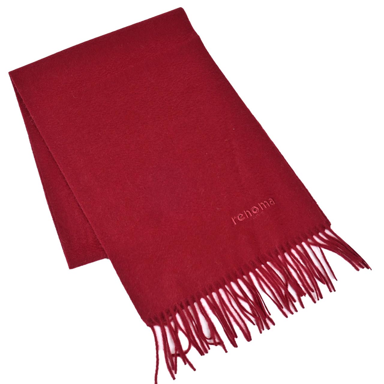 レノマ RENOMA カシミヤ マフラー R9912 PLAIN CASHMERE RWI レッド メンズ レディース カシミヤ100%