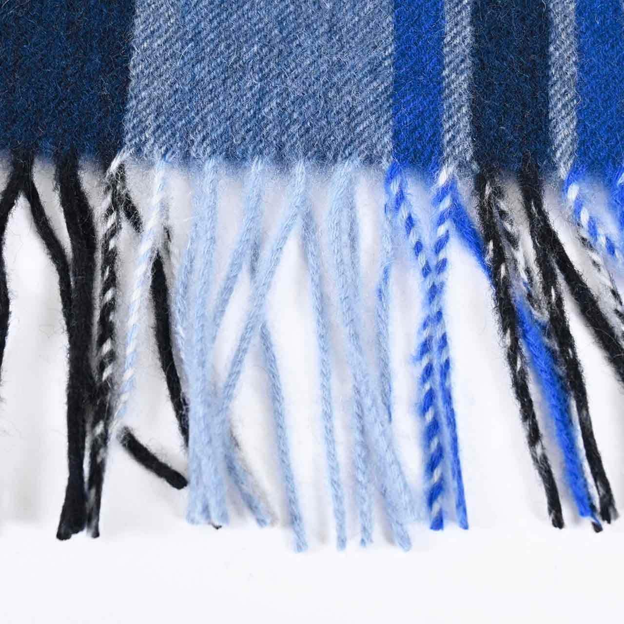 レノマ RENOMA カシミヤ マフラー R9913 CHECK CASHMERE 4 ブルー メンズ レディース カシミヤ100% 【ラスト1点】 新生活応援 ギフト プレゼント 【プライスダウン】