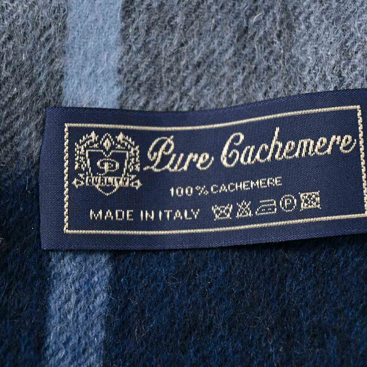 レノマ RENOMA カシミヤ マフラー R9913 CHECK CASHMERE 4 ブルー メンズ レディース カシミヤ100% 【ラスト1点】 新生活応援 ギフト プレゼント 【プライスダウン】