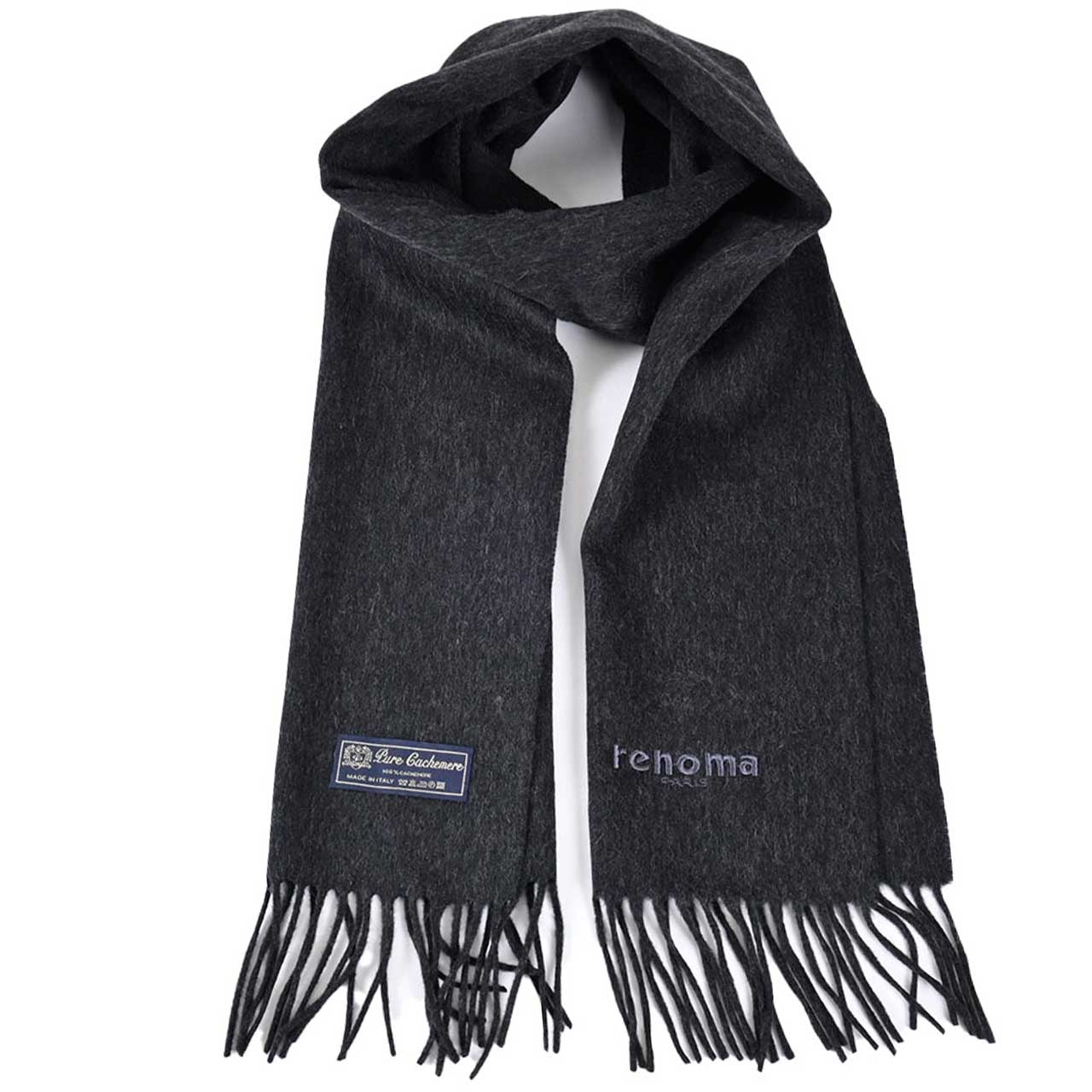 レノマ RENOMA マフラー R9918 PLAIN CASHMERE RCHA グレー メンズ レディース 新生活応援 ギフト プレゼント 【プライスダウン】