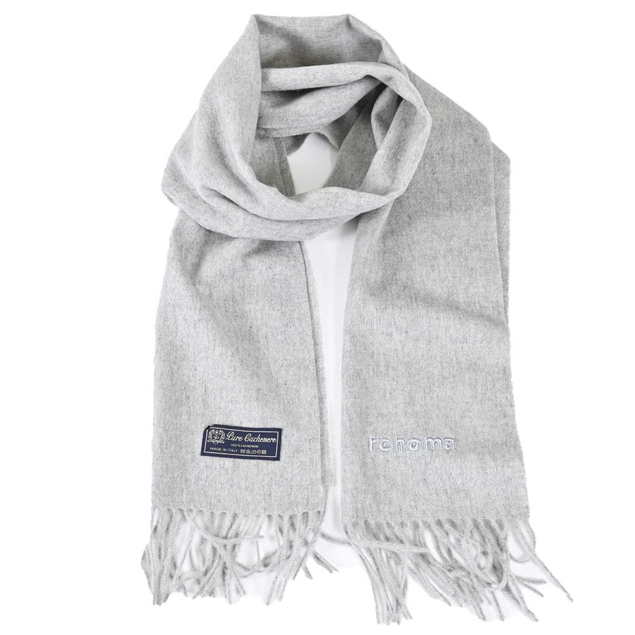 レノマ RENOMA マフラー R9918 PLAIN CASHMERE RLGR グレー メンズ レディース 新生活応援 ギフト プレゼント 【プライスダウン】