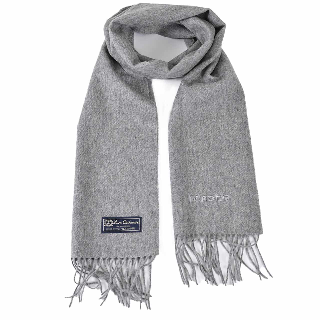 レノマ RENOMA マフラー R9918 PLAIN CASHMERE RMGR グレー メンズ レディース 新生活応援 ギフト プレゼント 【プライスダウン】