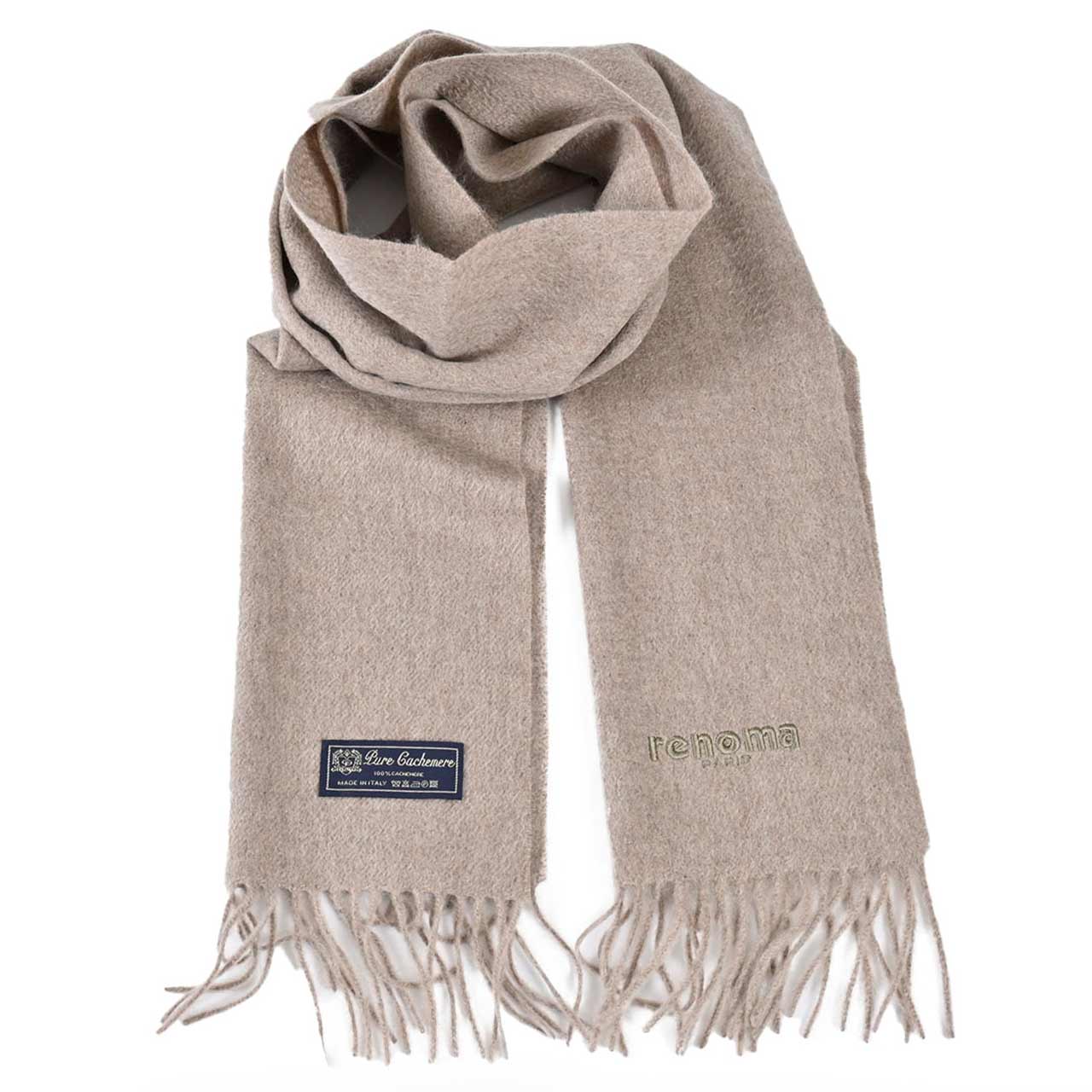 レノマ RENOMA マフラー R9918 PLAIN CASHMERE RMI ベージュ メンズ レディース 新生活応援 ギフト プレゼント 【プライスダウン】