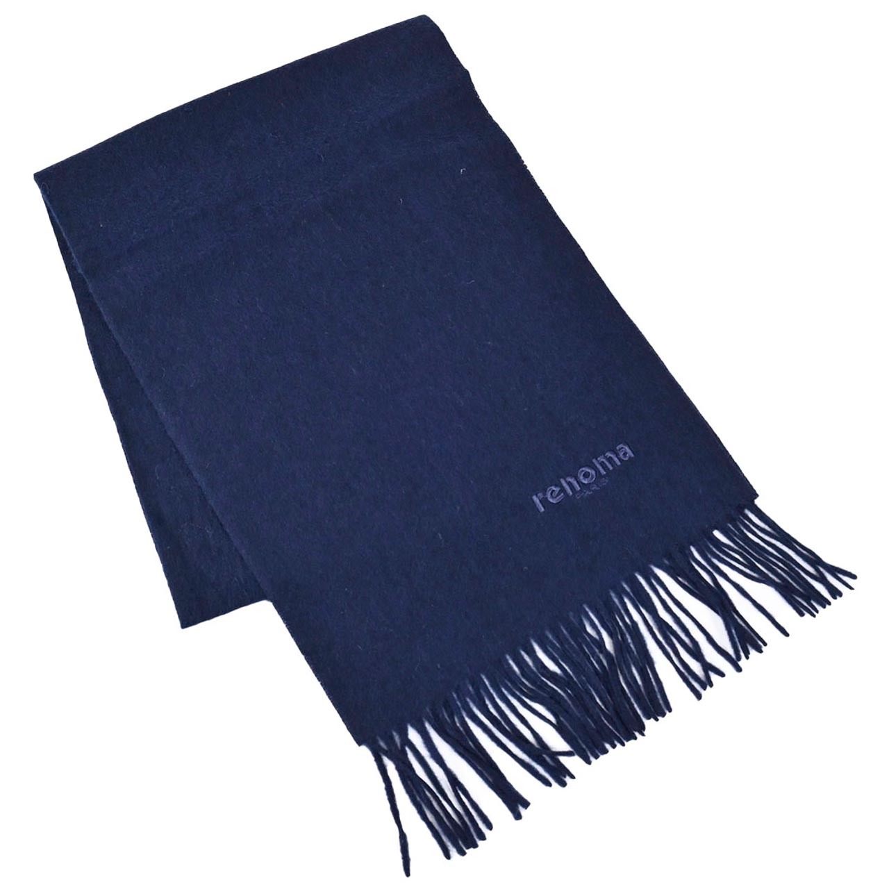 レノマ RENOMA マフラー R9918 PLAIN CASHMERE RNV ネイビー メンズ レディース 【ラスト1点】 新生活応援 ギフト プレゼント 【プライスダウン】