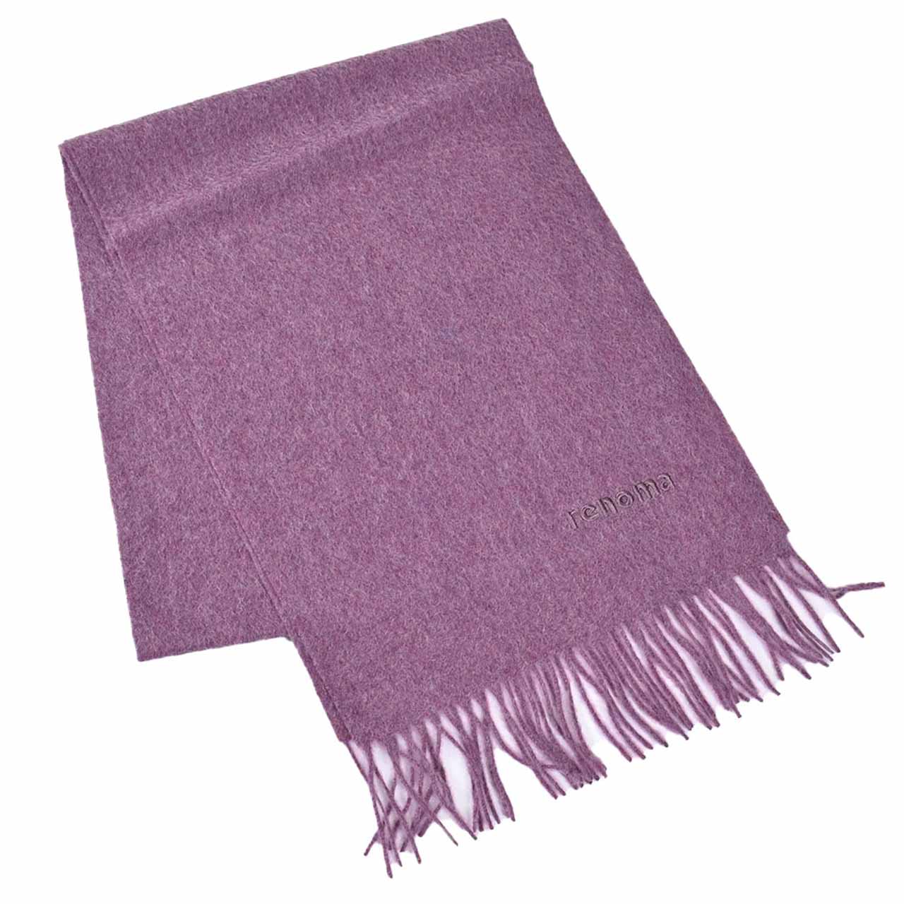 レノマ RENOMA マフラー R9918 PLAIN CASHMERE RPUR パープル メンズ レディース 新生活応援 ギフト プレゼント 【プライスダウン】